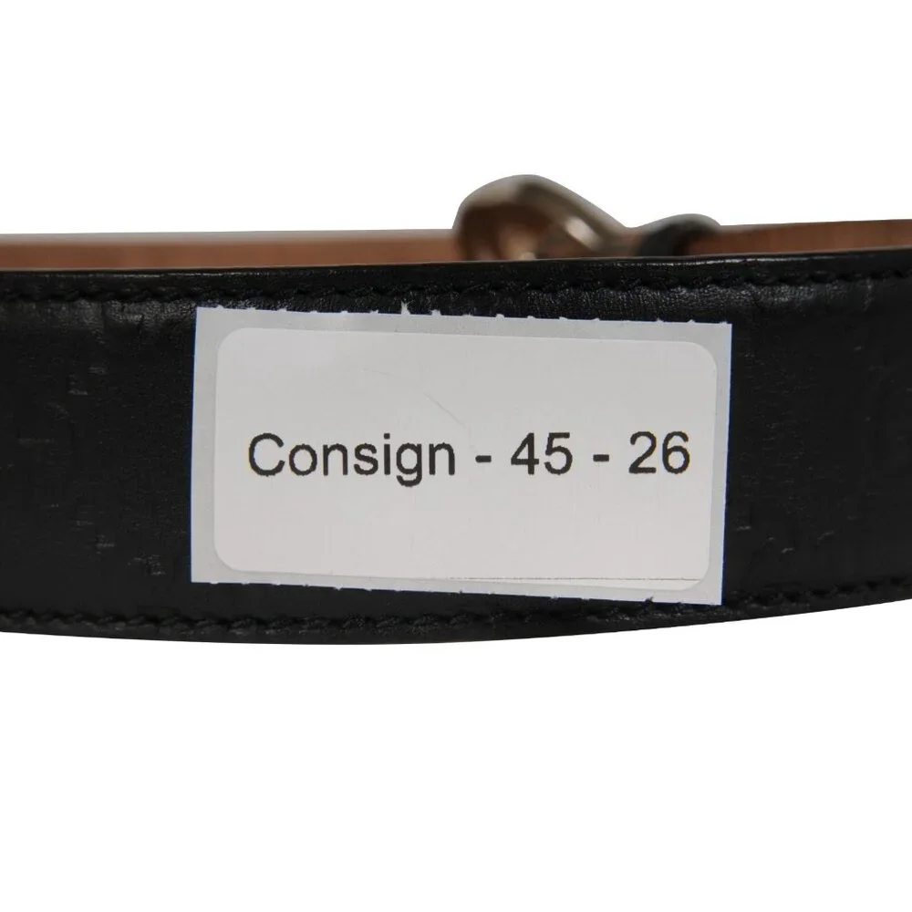 Gucci Mens Interlocking GG Supreme Buckle Belt Sizze 90 36 Black Leather - Picture 10 of 12